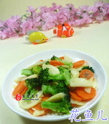 茭白炒西兰花