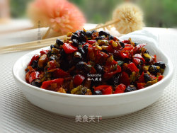 冬季开胃菜，香葱豆豉辣椒