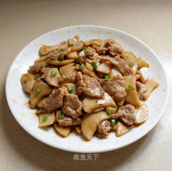 黑椒杏鲍菇炒肉片