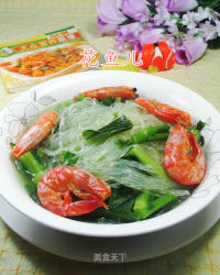 【宁波】虾干油菜蕻煮粉丝
