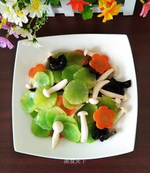 白玉菇炒莴苣