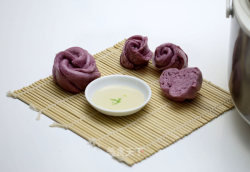 紫薯玫瑰花馒头（电饭煲版）