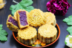 栗子紫薯月饼