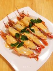 泰式咖喱椰香大红虾（健康无油）