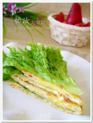 【百变面食】西红柿鸡蛋的另类吃法---西红柿鸡蛋早餐饼