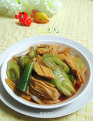大葱炒腐竹