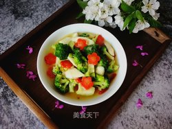 西兰花炒茭白