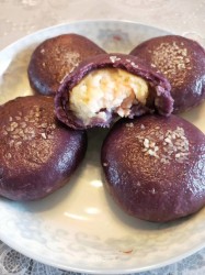 紫薯虾仁饼