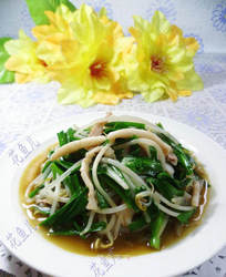 韭菜绿豆芽炒鱿鱼