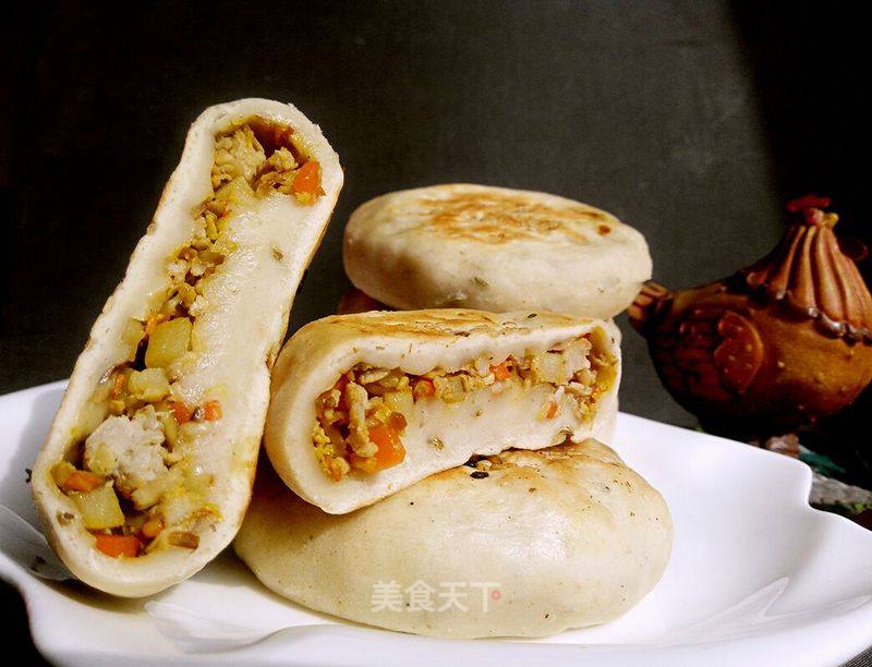 营养早餐饼——虫草花肉馅饼