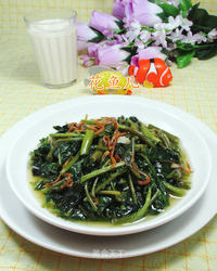 丁香鱼炒空心菜