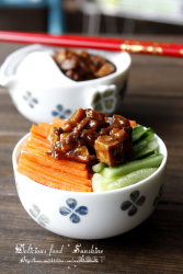 中国人餐桌上的家常美味-----杏鲍菇炸酱面