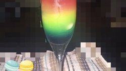 彩虹鸡尾酒 无酒精饮料 分层饮料