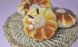 花形豆沙面包