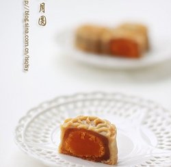 广式月饼.莲蓉蛋黄月饼--【食心食意】