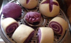 紫薯开花馒头、花卷