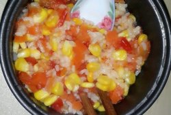玉米胡萝卜番茄煲仔饭