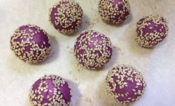 细腻早餐之紫薯篇（一）：微波炉紫薯麻团