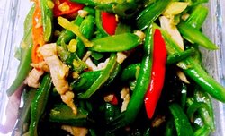 家常四季豆炒肉丝