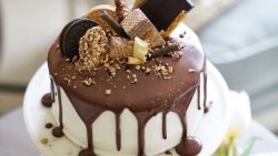 巧克力淋面蛋糕-祝自己生日快乐