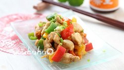 【沙茶美食】沙茶彩椒鸡丁