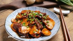 蚝油草菇炒牛肉