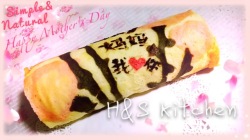「Mother's Day」康乃馨彩绘蛋糕卷（母亲节快乐!）