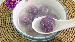 水晶紫薯汤圆（木薯粉版）