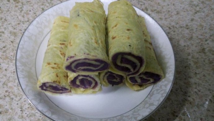 玉米饼卷紫薯