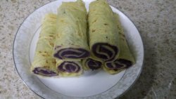 玉米饼卷紫薯