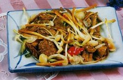 金针菇炒腰花