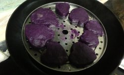 紫薯糯米糕（带红豆沙馅）