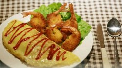 海鲜蛋包饭+香酥琵琶虾