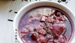 菰米紫薯红豆甜粥