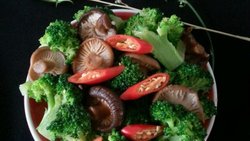 蚝油拌香菇西兰花