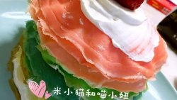 草莓彩虹千层蛋糕（追逐天空之美）