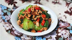 肉末浇油菜