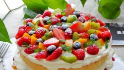 水果奶油裸蛋糕（八寸）#豆果5周年#