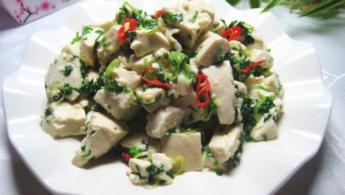 荠菜拌豆腐