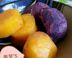 蒸山芋（紫薯红薯）