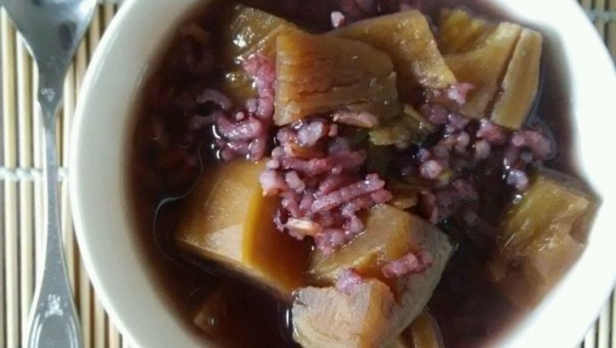 红薯紫米粥