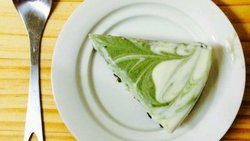 拉花蛋糕(抹茶酸奶慕斯蛋糕)