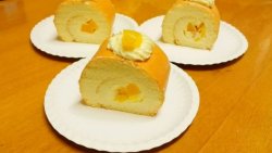 黄桃蛋糕卷