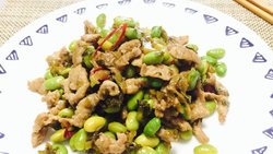 家常下饭菜——毛豆雪菜肉丝