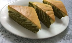 抹茶斑马纹棉花蛋糕