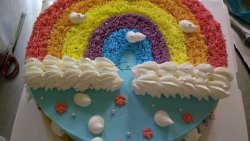 彩虹蛋糕裱花