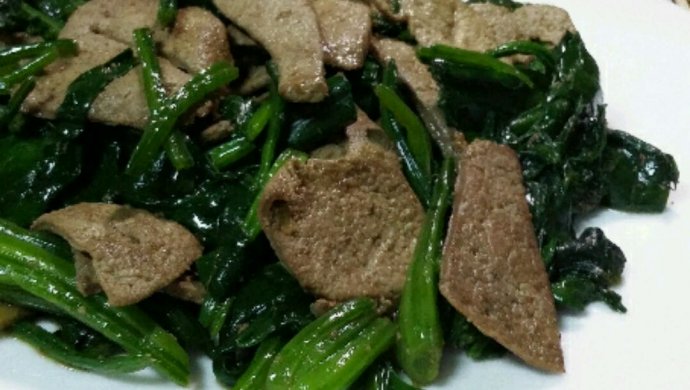 菠菜炒猪肝
