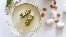 抹茶杏仁牛轧糖