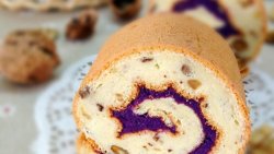 核桃紫薯蛋糕卷