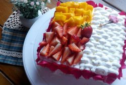 母亲节玫瑰花装饰蛋糕